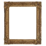 A French Carved and Gilded Regence Style Transitional frame,  late 18th century-  with cavetto ...