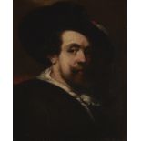 After Sir Peter Paul Rubens,  Flemish 1577-1640-  Portrait of the artist;  oil on canvas, 40.5 ...