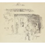 James Abbott McNeill Whistler, RBA,  American 1834-1903-  The Tyresmith;  transfer lithograph o...