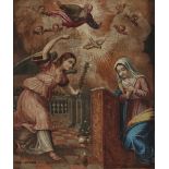 Manner of Lavinia Fontana,  late 17th / early 18th century-  The Annunciation;  oil on copper, ...