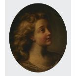 Circle of Angelica Kauffman, RA,  Swiss 1741-1807-  Allegorical study of the head and shoulders ...