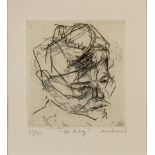 Frank Auerbach, German/British b.1931- Head of R.B Kitaj (Marlborough 10) 1980; etching on Arch...