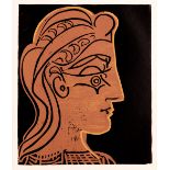 Pablo Picasso,  Spanish 1881-1973,  Female Head in Profile, 1962; linocut in colours on wove, u...