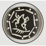 Pablo Picasso, Spanish 1881-1973, Deux danseurs (A.R. 380), 1956; white earthenware ceramic pla...
