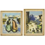 Alphons Walde, Austrian 1851-1958, Bergsommer; and Winter in Tirol; two offset lithographs in c...