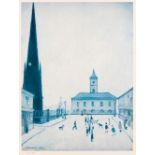 Laurence Stephen Lowry RBA RA, British 1887-1976,  Old Town Hall, Middlesborough, 1959;  offset...