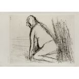 Georg Baselitz, German b.1938- Mann am Strand, 1982; etching on wove, signed and dated in penci...