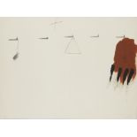 Antoni Tàpies, Spanish 1923-2012,  Claus i ditades, 1971; etching with carborundum in colours a...