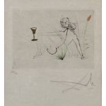 Salvador Dali, Spanish 1904-1989, Lady sitting, from Les amours de Cassandre, 1968; etching on ...