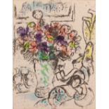 Marc Chagall, French/Russian 1887-1985,  Les Anemones, 1974;  lithograph in colour on wove,  fr...