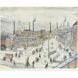 Laurence Stephen Lowry RBA RA, British 1887-1976, Huddersfield;  offset lithograph in colours o...