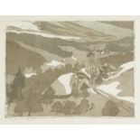 Hans-Ruedi Sieber, Swiss 1926-2002, Untitled (Chalet);  woodcut in colours on BFK Rives paper, ...