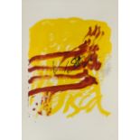 Antoni Tàpies, Spanish 1923-2012,  Als Mestres de Catalunya, Planche 5, 1974; lithograph in col...