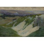 Charles H Rogers,  American 1840-1918 -  The Chalk Pit, Sussex, 1902;  watercolour on paper, si...