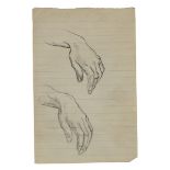 Glyn Philpot RA,  British 1884-1937 -  Study of Two Hands;  pencil on paper, 16.9 x 9.9 cm (unf...