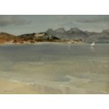 Sir William Russell Flint RA ROI,  Scottish 1880-1969 -  Puerto Pollensa, Majorca, 1959;  water...