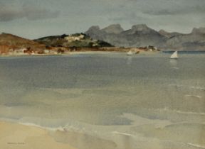 Sir William Russell Flint RA ROI,  Scottish 1880-1969 -  Puerto Pollensa, Majorca, 1959;  water...