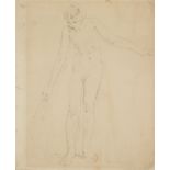 Dame Ethel Walker,  British 1861-1951 -  Gibello;  pencil on paper laid down on card, signed lo...