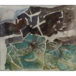 Norman Adams RA,  British 1927-2005 -  Faint Light Shining Through Rain - Hebridean Study, 1978;...