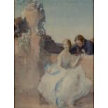 Walter Ernest Webster,  British 1878-1959 -  Courtship scene;  watercolour on paper, 45 x 33.5 cm