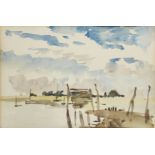 Philip Wilson Steer,  British 1860-1942 -  Low tide, Bosham, 1914;  watercolour on paper, numbe...