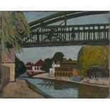 Edwin La Dell ARA RBA,  British 1914-1970 -  The Rowing Club;  oil on canvas, 40.5 x 511 cm (un...