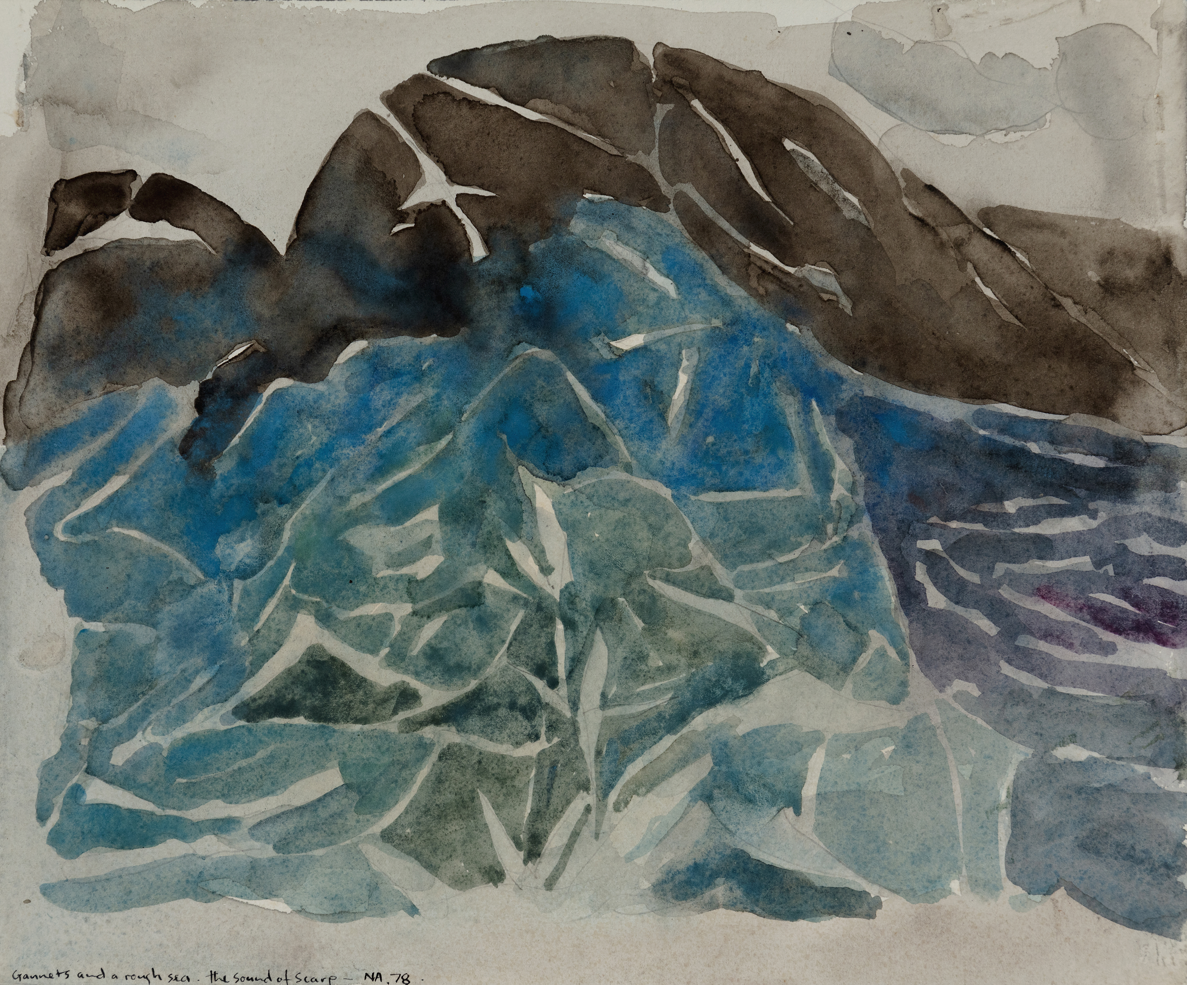 Norman Adams RA,  British 1927-2005 -  Study of Atlantic with Great Rocks in Foreground, Scarp, ...