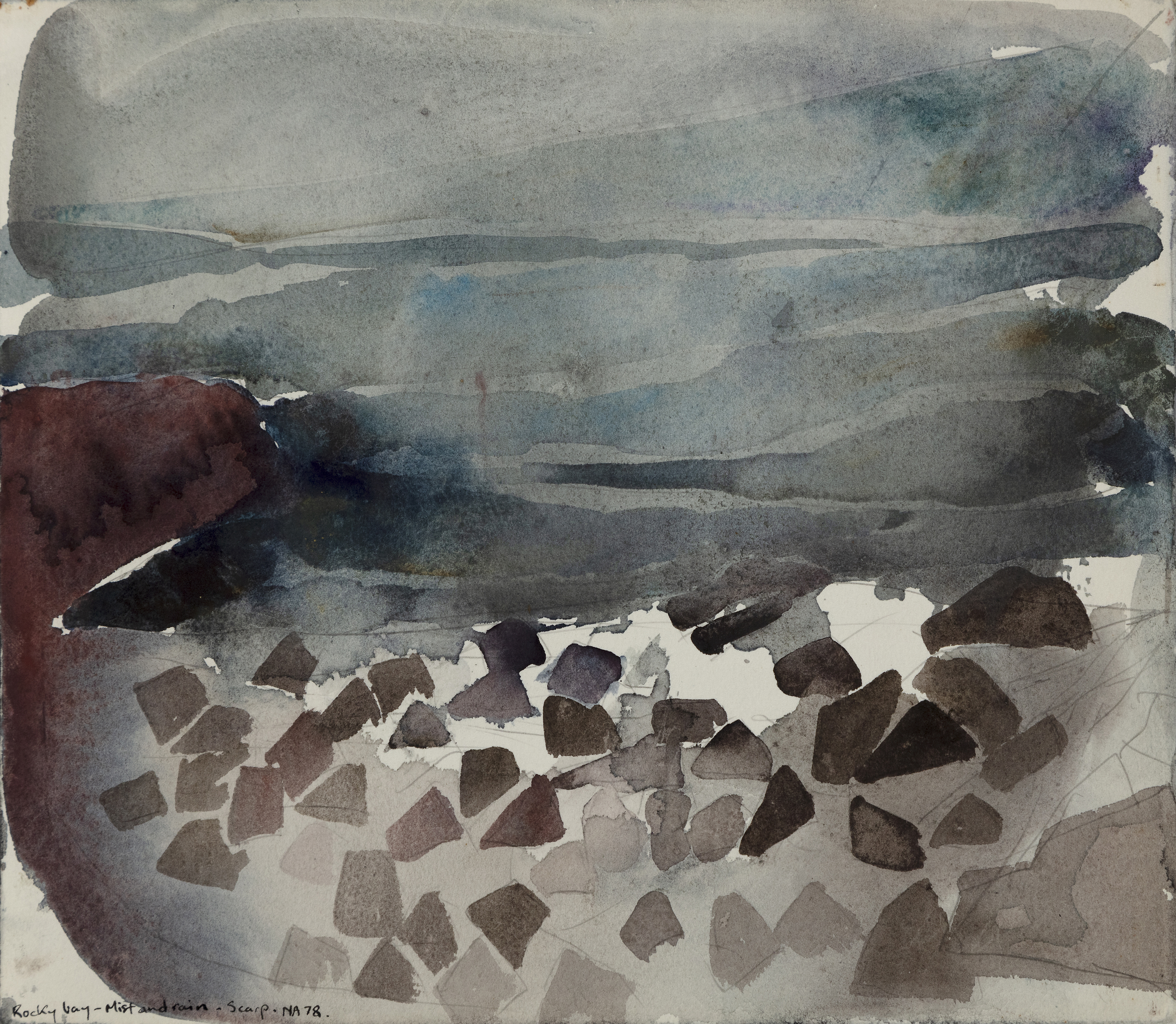 Norman Adams RA,  British 1927-2005 -  Study of Atlantic with Great Rocks in Foreground, Scarp, ... - Image 4 of 5