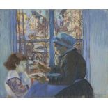 Armand Guillaumin,  French 1841-1927 -  Madeleine's lunch, 1891;  pastel on paper, signed and d...