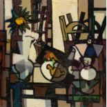 Claude Venard,  French 1913-1999 -   Nature morte à la lampe, 1961;  oil on canvas, signed and ...