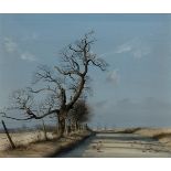 Peter Newcombe,  British b.1943 -  Roadside Oak at Courteenhall, 1975;  gouache on paper, signe...