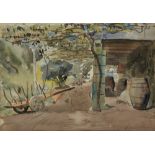 Russell Sidney Reeve, British 1895-1970 -  A Minho Farm, 1937; watercolour and pencil on paper,...