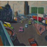 Oliver Bevan,  British b.1941 -  Vauxhall Traffic, 1986;  oil on board, signed, titled and date...