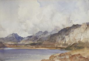 Sir William Russell Flint RA ROI,  Scottish 1880-1969 -  Clouds over Snowdon, 1960;  watercolou...