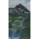 George Wallace Jardine,  British 1920-2002 -  Crib Goch, Snowdon;  oil on card, signed lower ri...