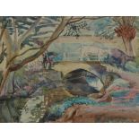 Russell Sidney Reeve,  British 1895-1970 - Suffolk Meadow Stream;  watercolour on paper, signed...