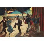 John Luke RUA,  Irish 1906-1975 -  Carnival, 1930;  oil on panel, signed lower right 'John Luke...