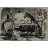 Marjorie-Ann Watts,  British active c.1955 -  One Day the Clever Wolf caught Polly and ate her a...