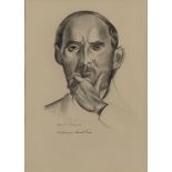 Wyndham Lewis,  British 1882-1957 -  Drawing of David Low, 1932;  pencil on paper, signed, date...