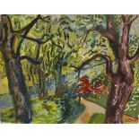 Alfred Lomnitz, German/British 1892-1953 - The Path Through the Trees;  watercolour on paper, s...
