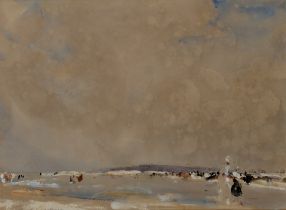 Fred Mayor,  British 1865-1916 -  Paris-Plage, c.1908;  watercolour on paper, signed lower left...