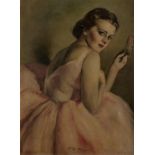 Pal Fried,  Hungarian 1893-1976 -  Ballerina;  oil on canvas, signed lower centre 'Fried Pal', ...