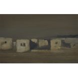 Harry Baines,  British 1910-1995 -  Punjab Village;  gouache on paper, signed lower left 'Baine...