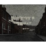 Stuart Walton, British b.1934 -  Banker Street, Leeds with laundry, 1970;  oil on board, signed...