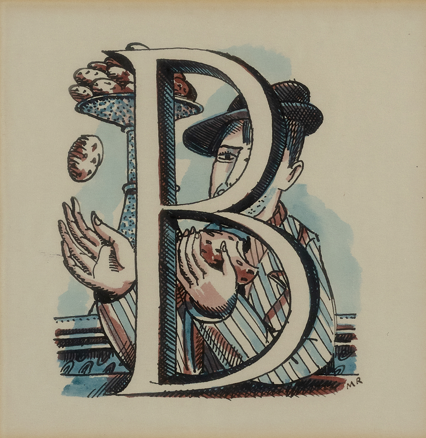 Michael Rothenstein Hon RE RA,  British 1908-1993 -  Embellished letters B & C (from 'The Countr...