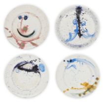 Ralph Steadman,  British b.1936 -  Painted plate, 1987;  glazed ceramic, signed and dated on th...