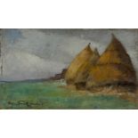 Fernand Andrey-Prévost,  French 1890-1961 -  Les Meules, 1931;  oil on panel, signed and dated ...