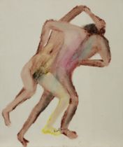 Sir Sidney Robert Nolan OM AC CBE RA,  Australian/British 1917-1992 -  Soldiers Wrestling, 1956;...