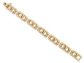 Tiffany & Co. An 18ct gold 'Biscayne' bracelet, openwork links to pin catch, London hallmarks, 20...