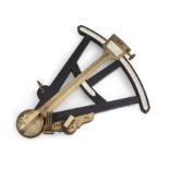 A Victorian ebony and gilt-brass vernier octant, by John Crichton, London, second half 19th centu...